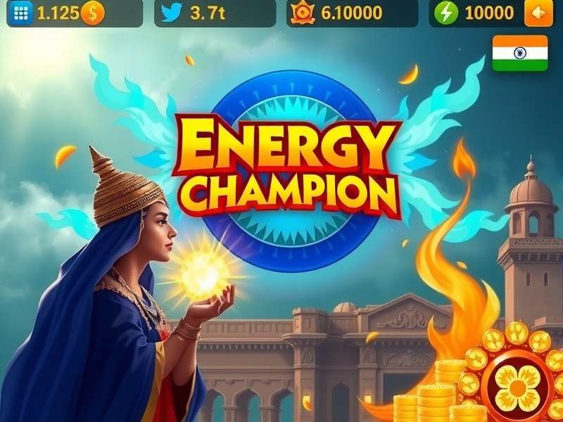 Energy Champion Game Screenshot with Indian Theme
